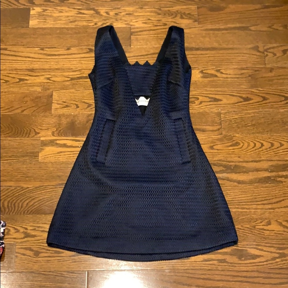 Self-portrait black and navy mini dress